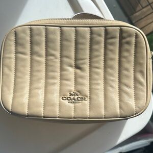 Coach Quilted Tan Crossbody Bag